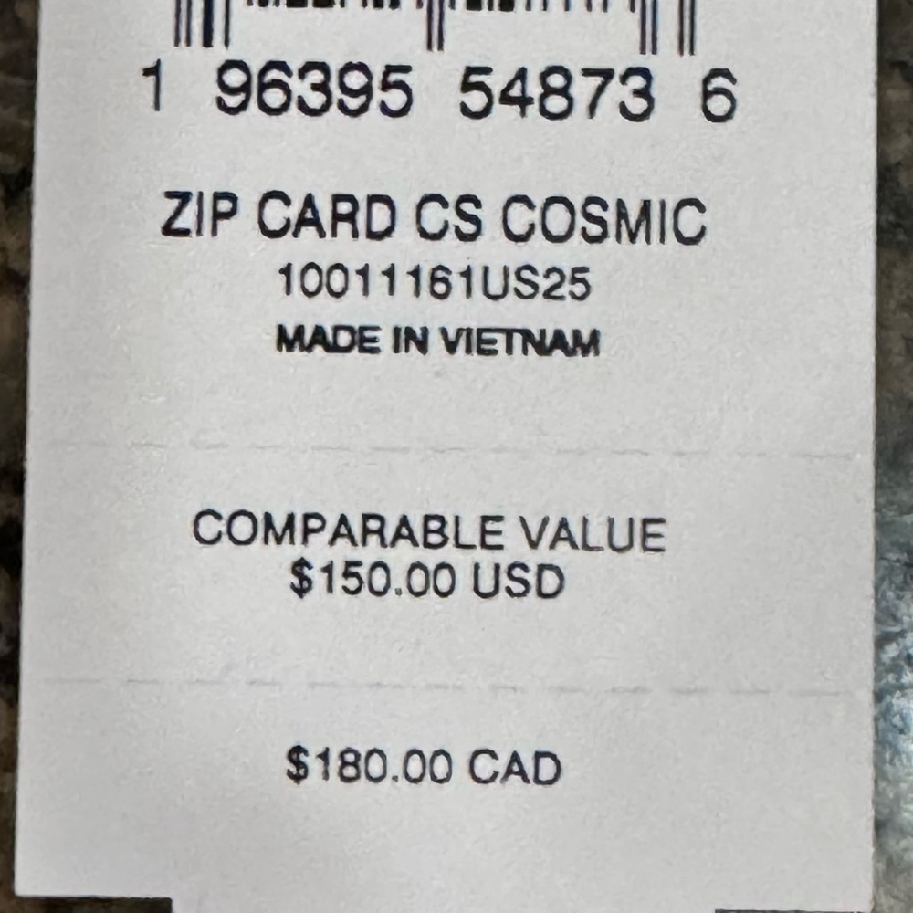 Cosmic Coach Zip Card Case With Rocket Print Black Leather Zip pocket New - Picture 8 of 8
